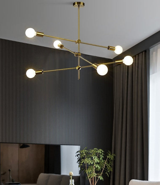 Lustra Zemrahome, Model D123-6, cu 6 Socluri, Auriu