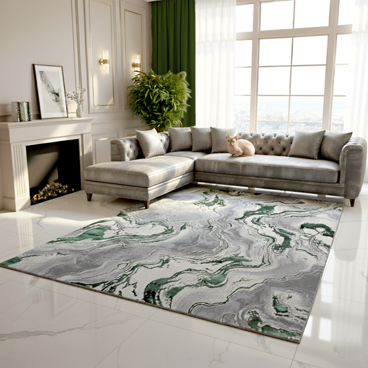 Covor Royal River, Verde Smarald, Living, Dormitor, Modern