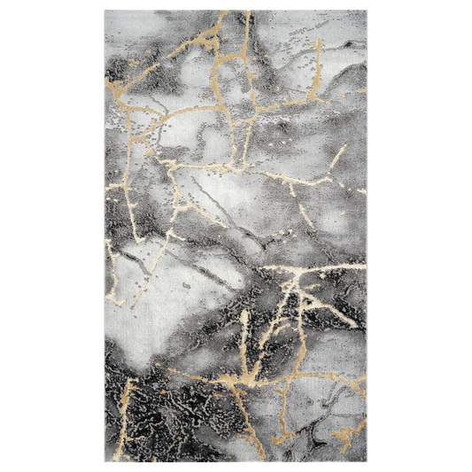 Covor Eterna Marble Gri/Gold, Living, Dormitor, Modern